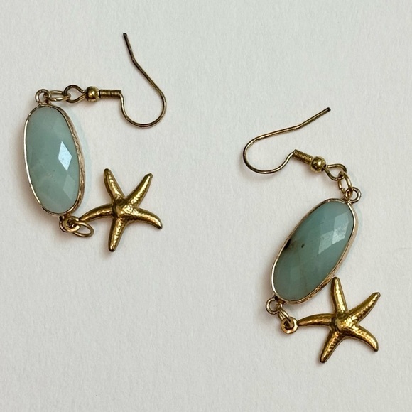 Starfish‎ Seaglass Earrings - Picture 3 of 6